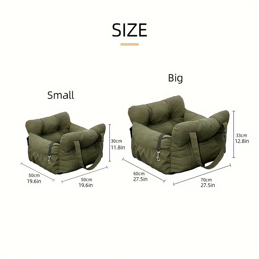 Dog Car Seat with Safety Belt - The Fur Lounge